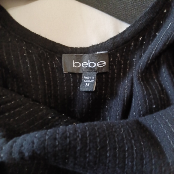 BLACK SEQUIN BEBE CLUB DRESS - Picture 2 of 3